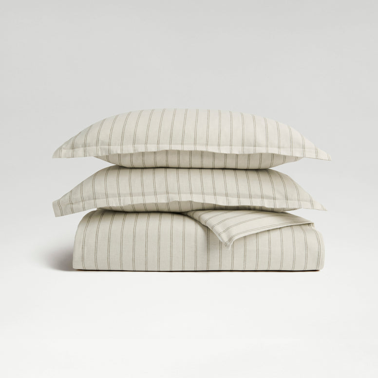 Flannel Stripe Duvet Set