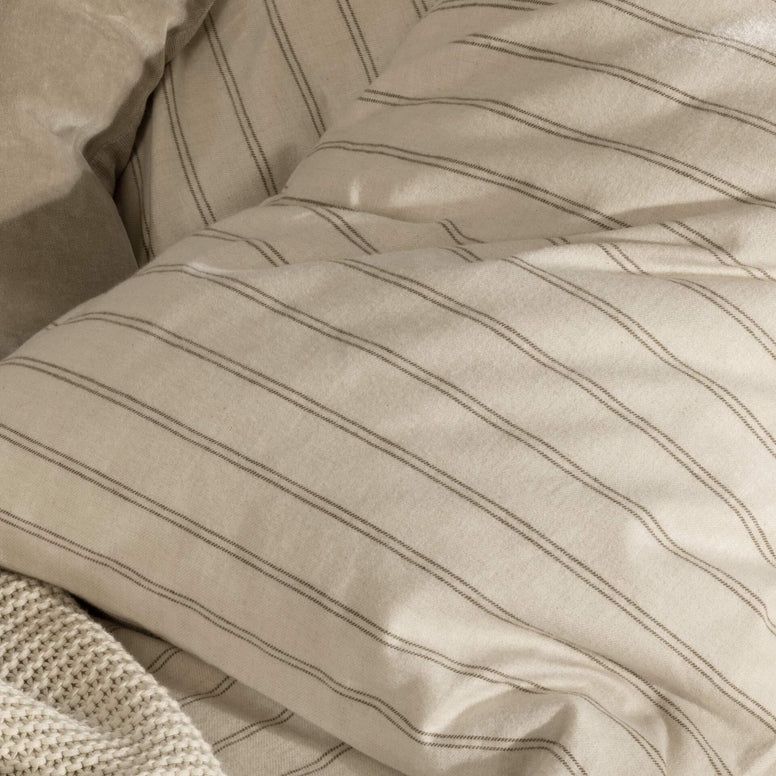 Flannel Stripe Duvet Set
