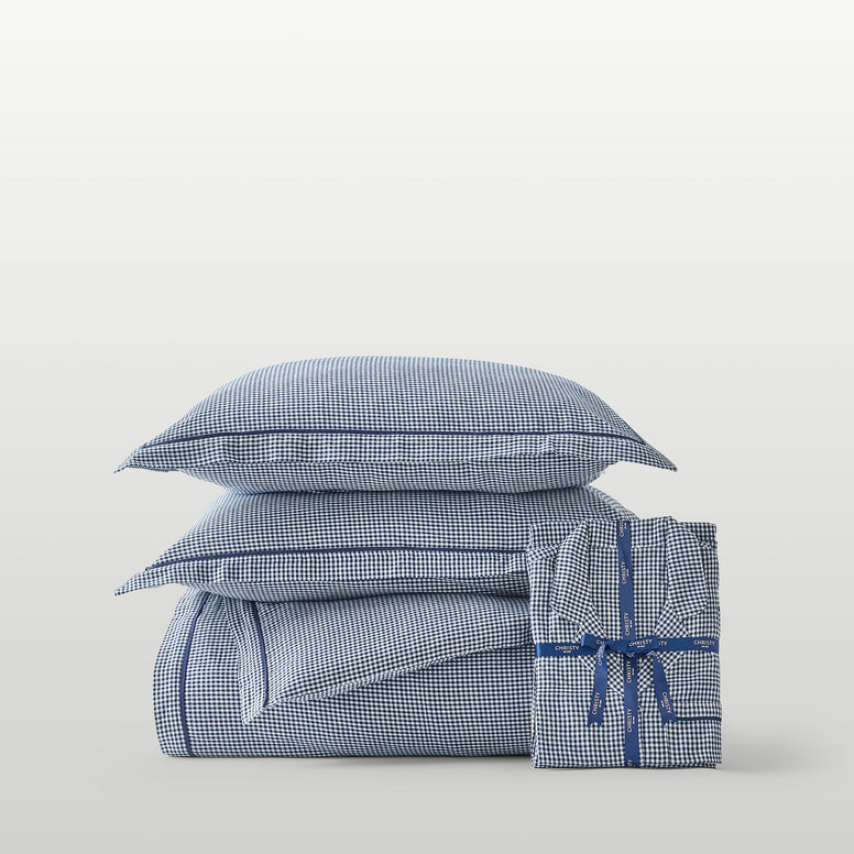 Gingham Oxford Duvet Set & PJ Bundle