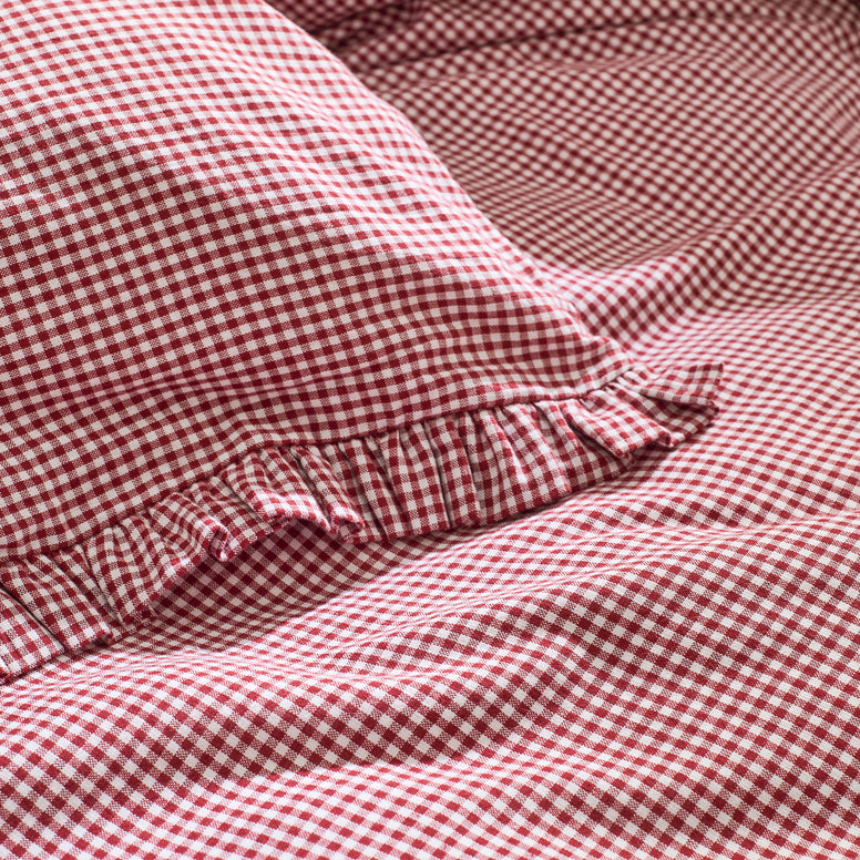 Gingham Ruffle Duvet Set