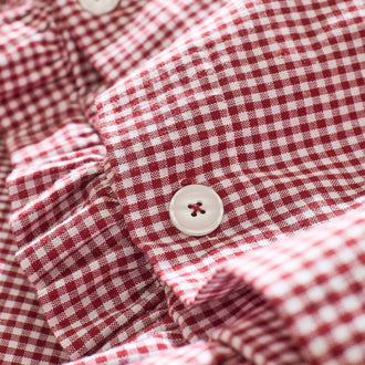 Gingham Ruffle Duvet Set