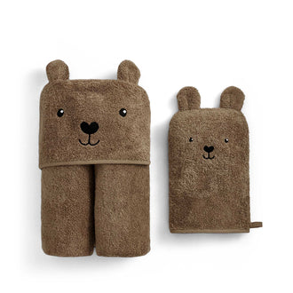 Bear Cuddle Wrap & Mitt Set