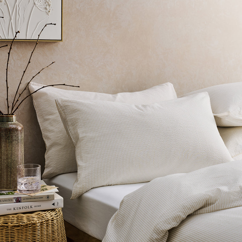 Seersucker Stripe Standard Pillowcase Pair
